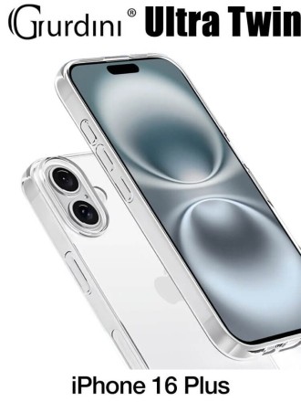Чехол накладка для iPhone 16 Plus Gurdini Ultra Twin 1 mm (прозрачный)