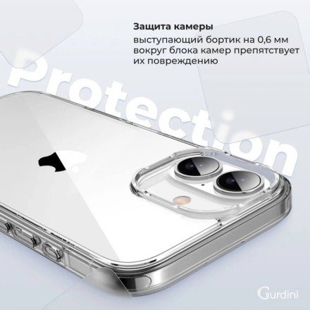 Чехол накладка для iPhone 16 Gurdini Alba Series Protective (прозрачный)