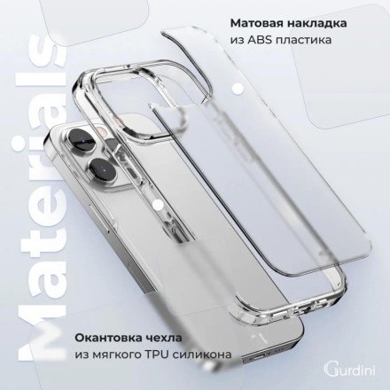 Чехол накладка для iPhone 16 Pro Max Gurdini Alba Series Protective (прозрачный матовый)