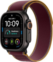 Apple Watch Ultra 4, GPS+Cellular, 49 mm, Trail Loop (титановый черный/бургунди), размер M/L