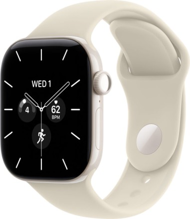 Умные часы Apple Watch Series 12, GPS+Cellular, 42 mm, Sport Band (Pearl White/Sand), размер S/M