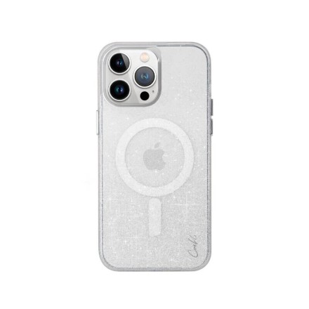 Чехол для iPhone 15 Pro Max Uniq Coehl Lumino MagSafe (серебристый)